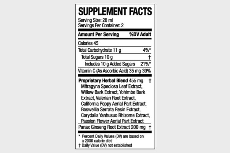 Vivazen Authentic Original Supplement Facts