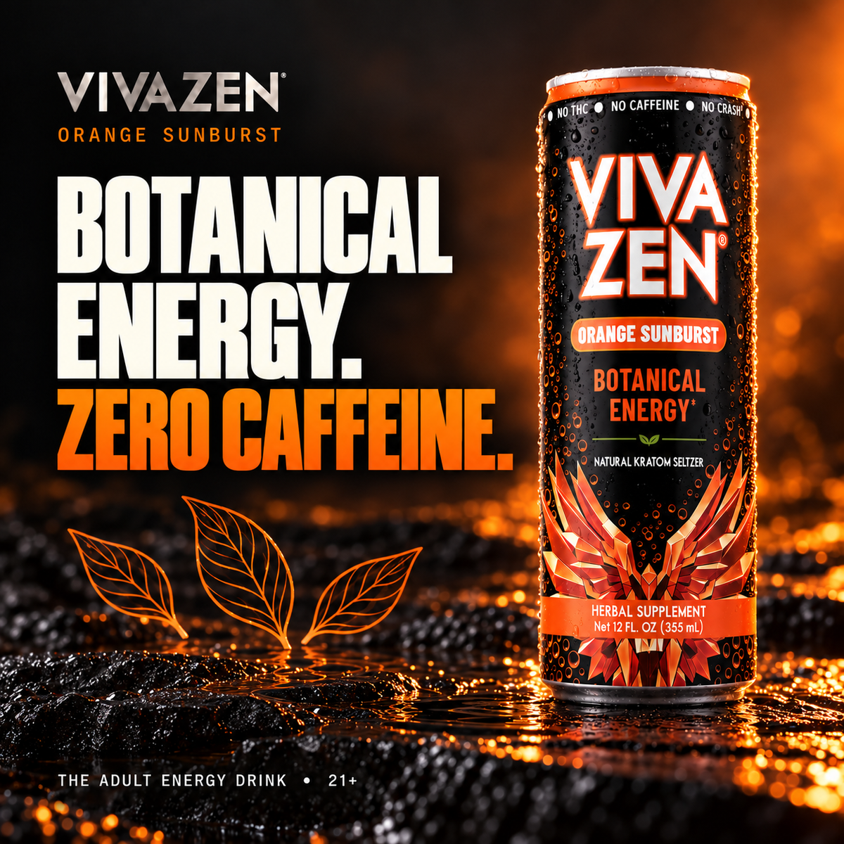 Botanical Energy Seltzer - Orange Sunburst