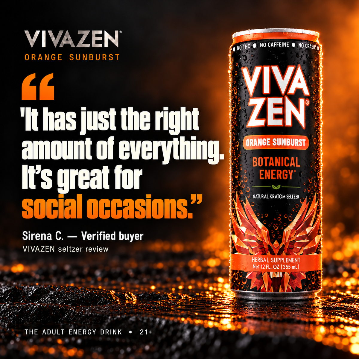 Botanical Energy Seltzer - Orange Sunburst - Review