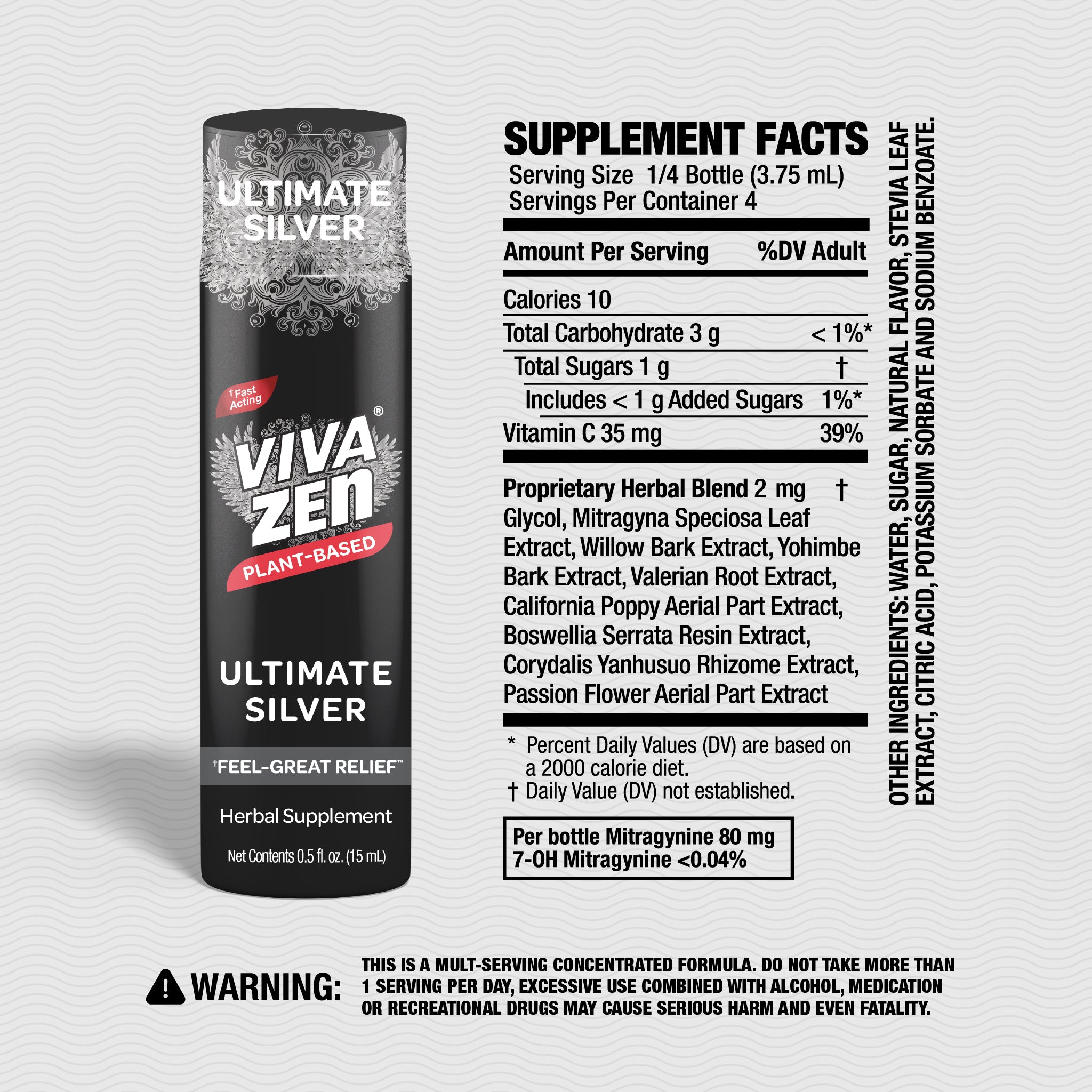 VIVAZEN® Ultimate Silver 2X Kratom Concentrate | Advanced Natural