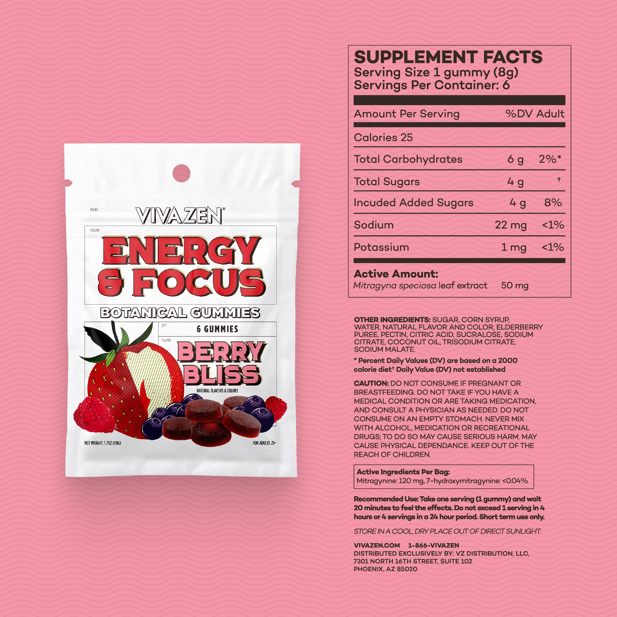 VIVAZEN® Energy + Focus Gummies | Caffeine-Free Energy - Vivazen®