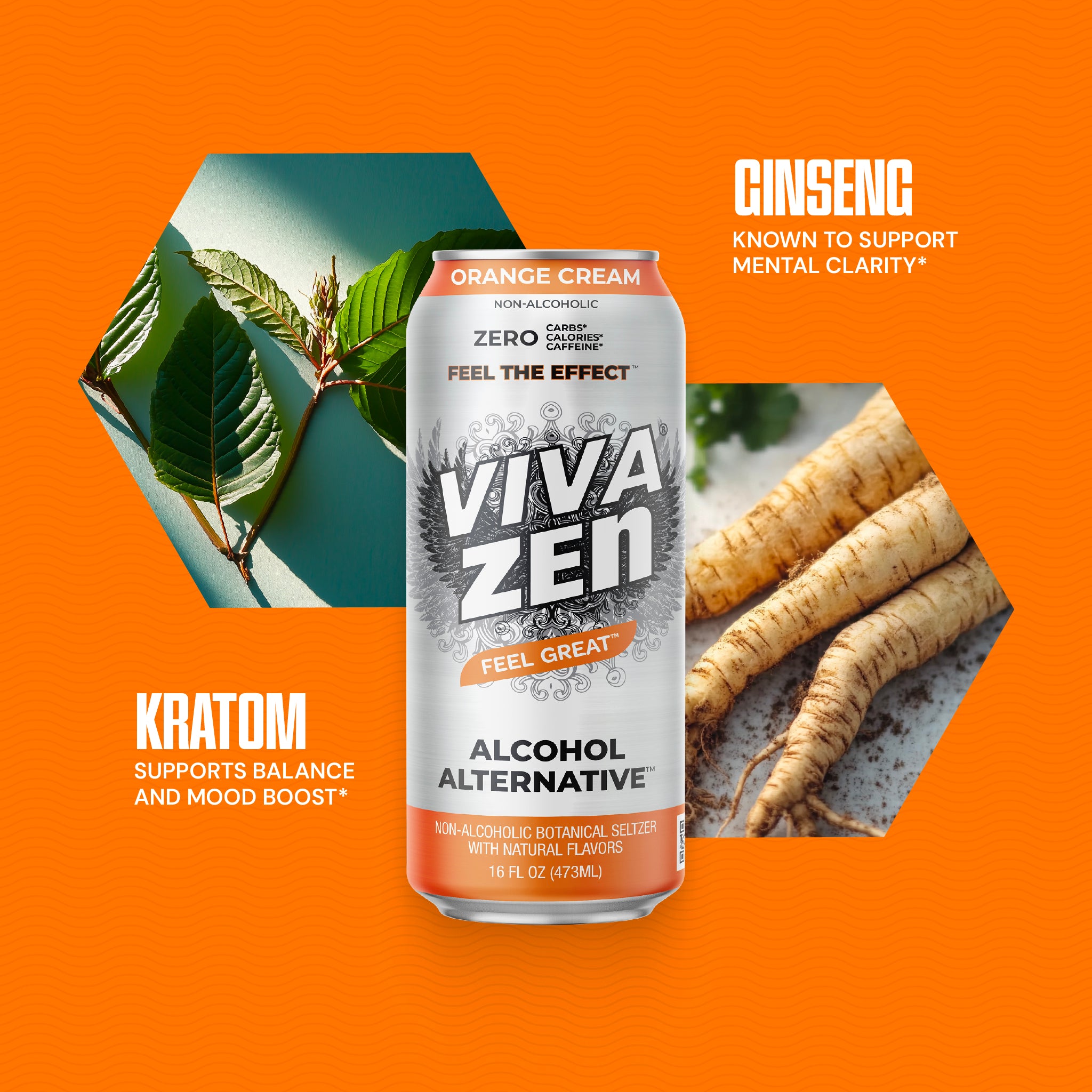 VIVAZEN® Botanical Seltzer Orange Cream | Smooth Seltzer - Vivazen®
